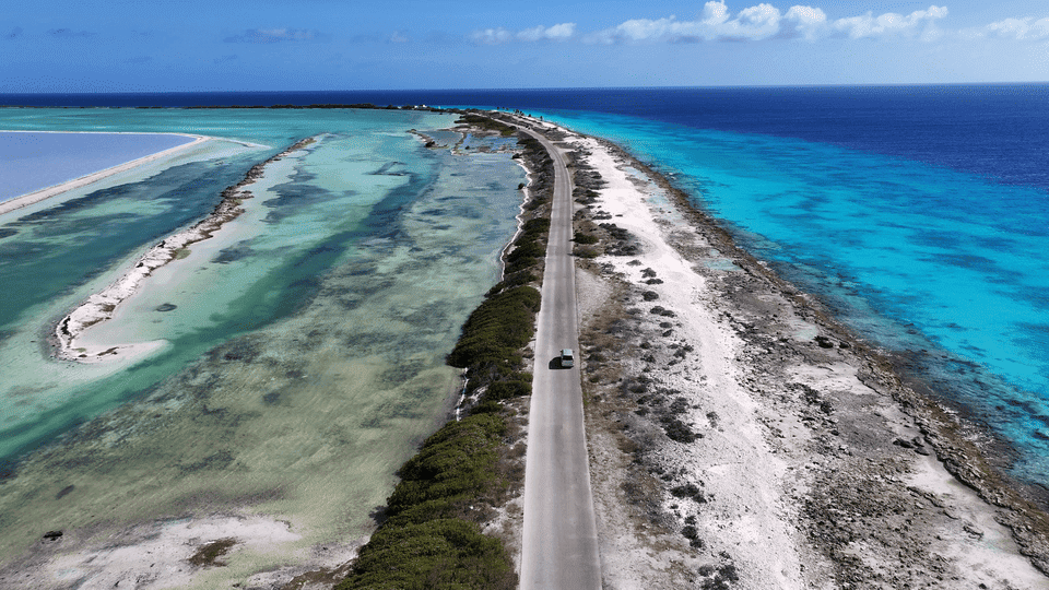 Drone shot of remote diving location