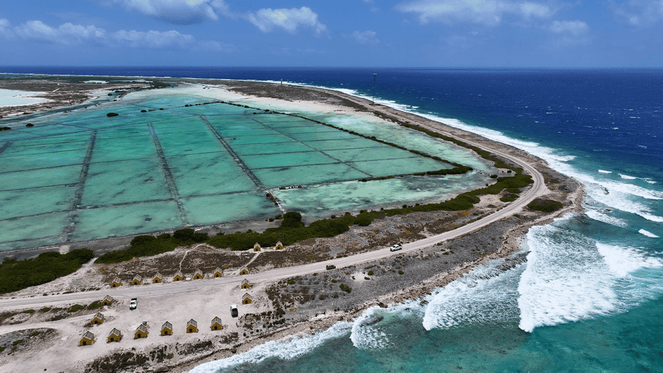 Drone shot of a remote location on Bonaire