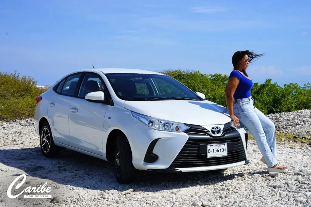 Caribe car rental bonaire front right view