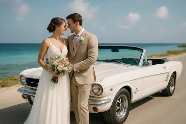 Rent a 1966 Mustang for Your Bonaire Wedding