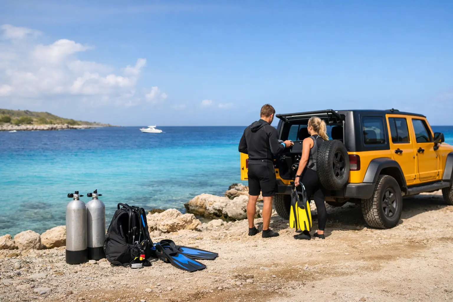 Bonaire Dive Site Access by Vehicle