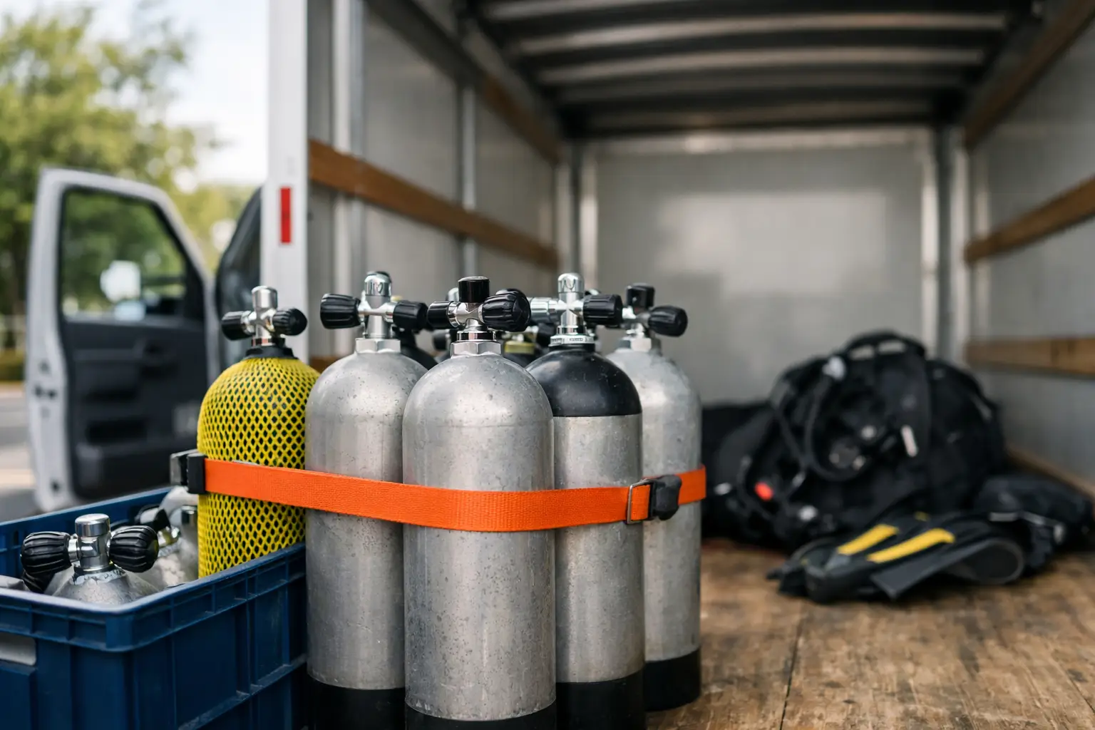 How to Transport Dive Tanks in a Rental Truck