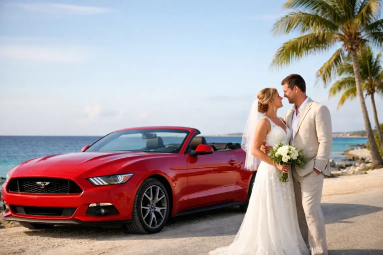 Bonaire Wedding Getaway Mustang Rental Story